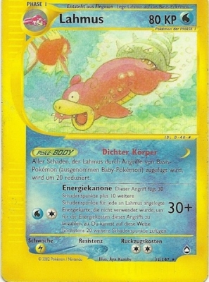 Lahmus 33 — Aquapolis (German Pokémon TCG card)