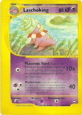 Laschoking 34 — Aquapolis (German Pokémon TCG card)