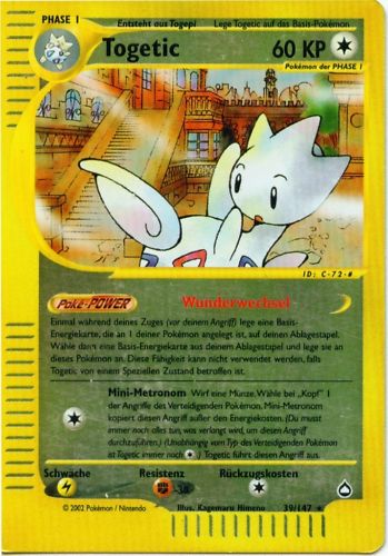 Togetic 39 — Aquapolis (German Pokémon TCG card)