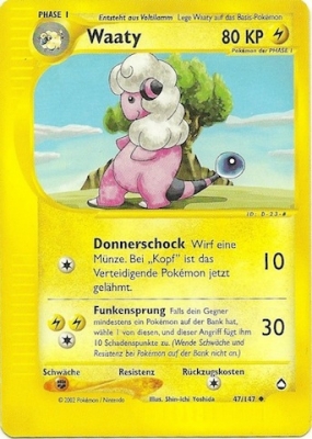 Waaty 47 — Aquapolis (German Pokémon TCG card)