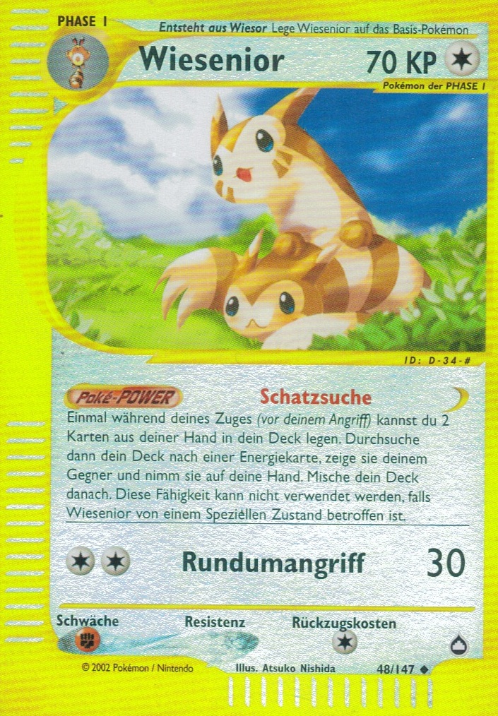 Wiesenior 48 — Aquapolis (German Pokémon TCG card)