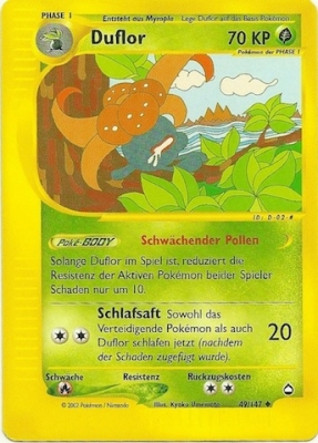 Duflor 49 — Aquapolis (German Pokémon TCG card)