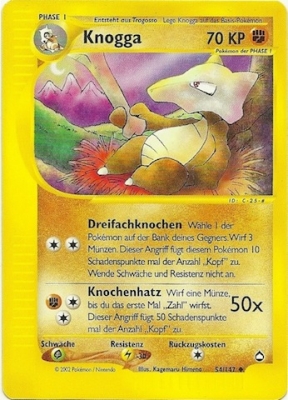 Knogga 54 — Aquapolis (German Pokémon TCG card)