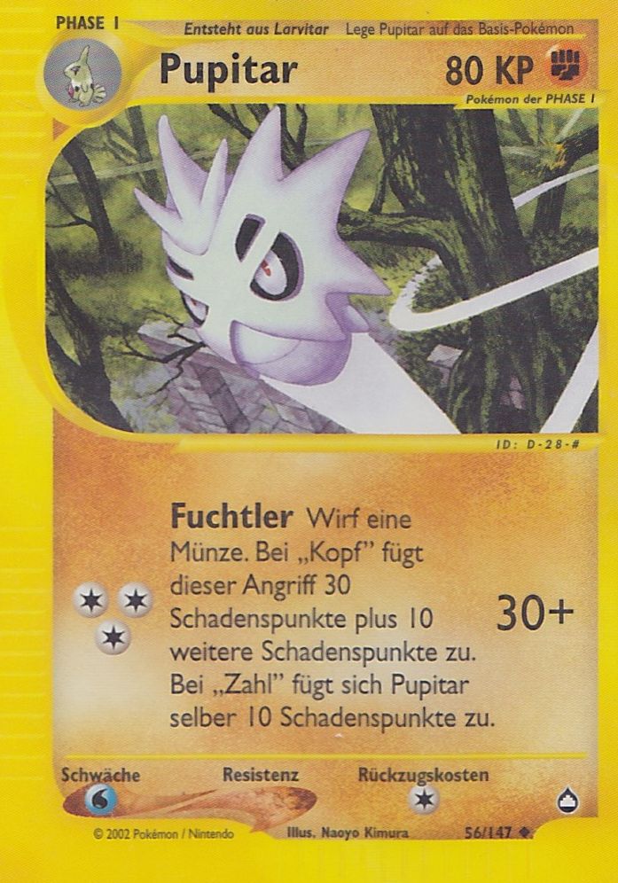 Pupitar 56 — Aquapolis (German Pokémon TCG card)