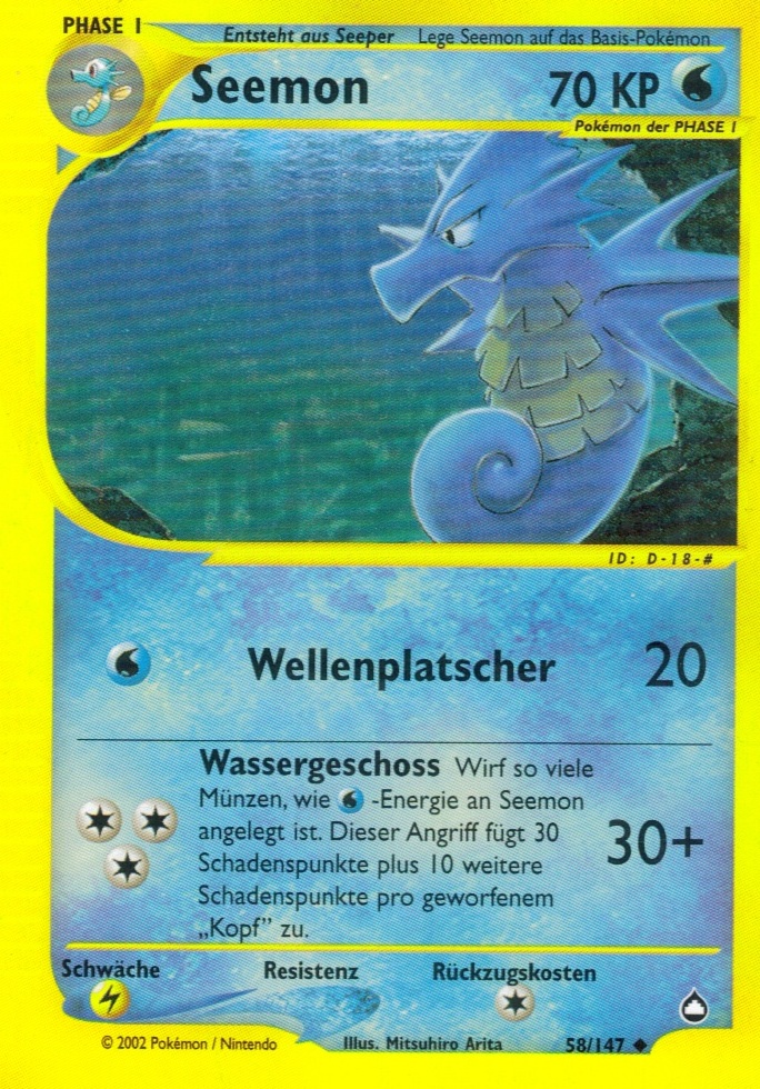 Seemon 58 — Aquapolis (German Pokémon TCG card)