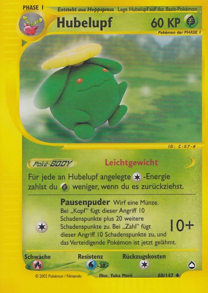 Hubelupf 60 — Aquapolis (German Pokémon TCG card)