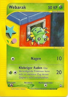 Webarak 62 — Aquapolis (German Pokémon TCG card)