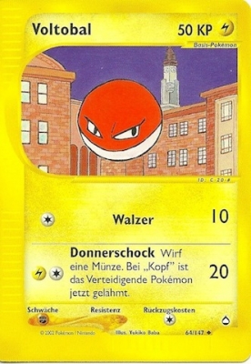 Voltobal 64 — Aquapolis (German Pokémon TCG card)