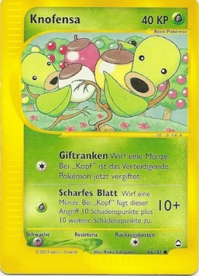 Knofensa 68 — Aquapolis (German Pokémon TCG card)