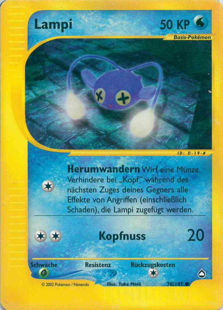 Lampi 70 — Aquapolis (German Pokémon TCG card)