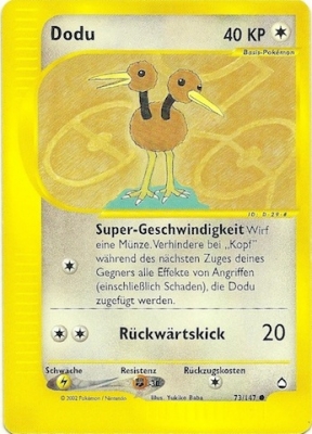 Dodu 73 — Aquapolis (German Pokémon TCG card)