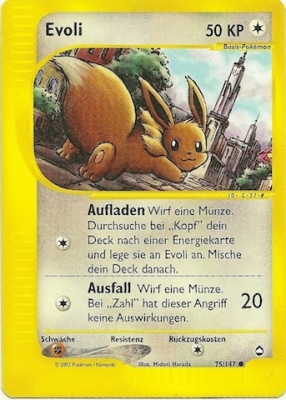 Evoli 75 — Aquapolis (German Pokémon TCG card)