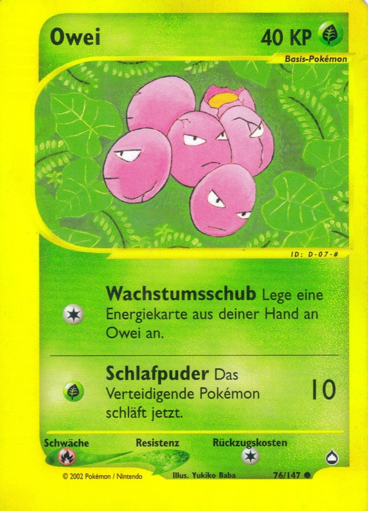 Owei 76 — Aquapolis (German Pokémon TCG card)