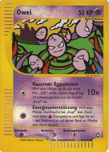 Owei 77 — Aquapolis (German Pokémon TCG card)