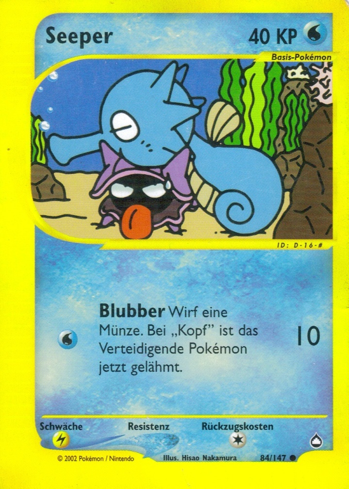 Seeper 84 — Aquapolis (German Pokémon TCG card)