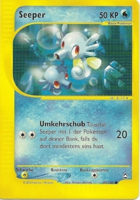 Seeper 85 — Aquapolis (German Pokémon TCG card)