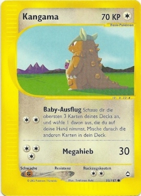 Kangama 88 — Aquapolis (German Pokémon TCG card)