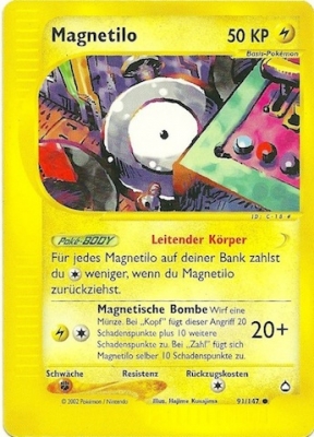 Magnetilo 91 — Aquapolis (German Pokémon TCG card)
