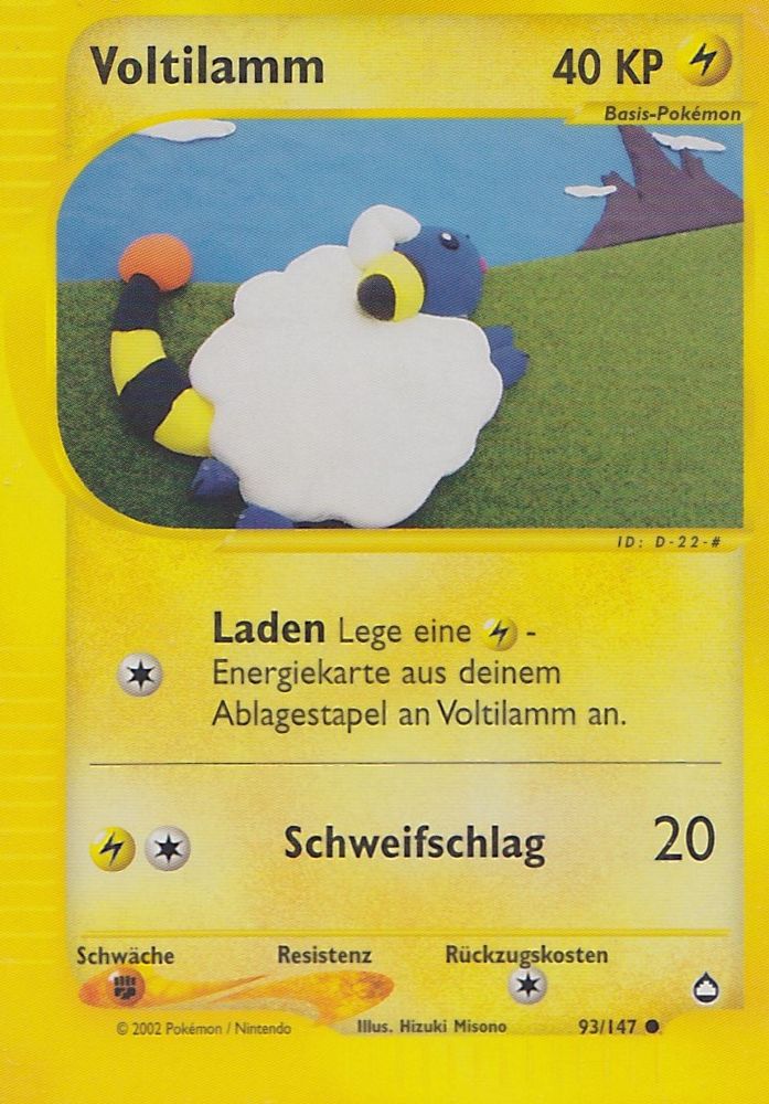 Voltilamm 93 — Aquapolis (German Pokémon TCG card)
