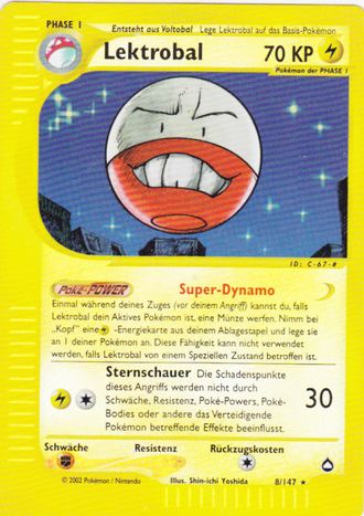 Entei H08 — Aquapolis (German Pokémon TCG card)