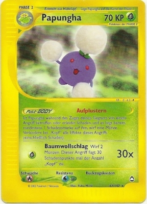 Sleimok H17 — Aquapolis (German Pokémon TCG card)