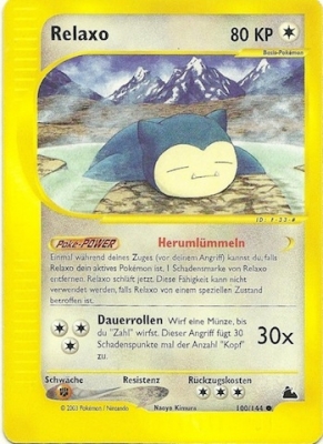 Relaxo 100 — Skyridge (German Pokémon TCG card)
