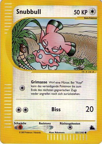 Snubbull 101 — Skyridge (German Pokémon TCG card)