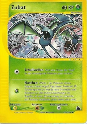 Zubat 117 — Skyridge (German Pokémon TCG card)