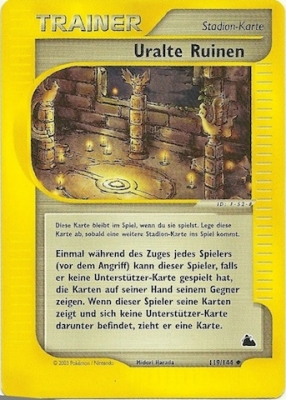 Uralte Ruinen 119 — Skyridge (German Pokémon TCG card)