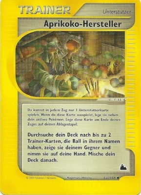 Aprikoko Hersteller 121 — Skyridge (German Pokémon TCG card)