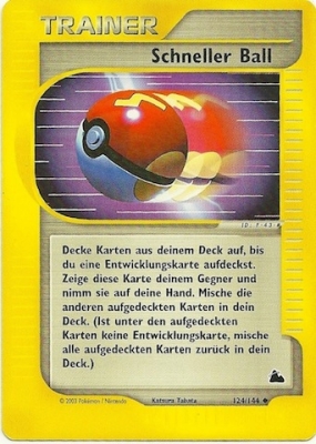 Schneller Ball 124 — Skyridge (German Pokémon TCG card)