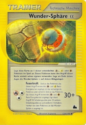 Wunder Sphäre (Alpha) 129 — Skyridge (German Pokémon TCG card)