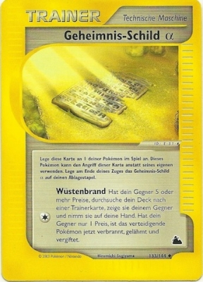 Geheimnis-Schild (Alpha) 133 — Skyridge (German Pokémon TCG card)