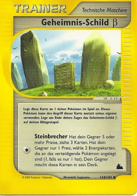 Geheimnis-Schild ß 134 — Skyridge (German Pokémon TCG card)