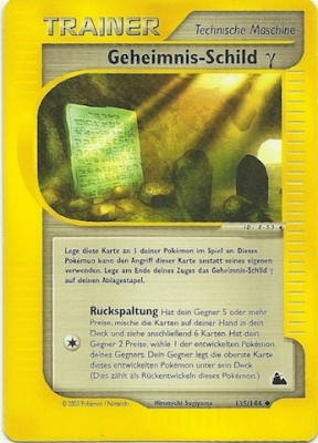Geheimes Schild (Gamma) 135 — Skyridge (German Pokémon TCG card)