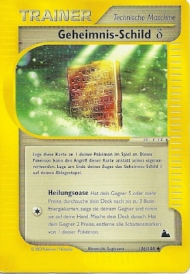 Geheimnis-Schild (Delta) 136 — Skyridge (German Pokémon TCG card)