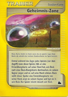 Geheimnis Zone 137 — Skyridge (German Pokémon TCG card)