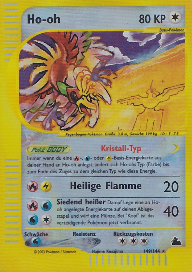 Ho-oh 149 — Skyridge (German Pokémon TCG card)