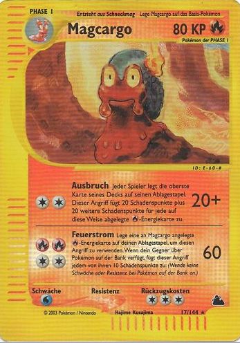 Magcargo 17 — Skyridge (German Pokémon TCG card)