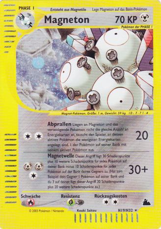 Magneton 20 — Skyridge (German Pokémon TCG card)