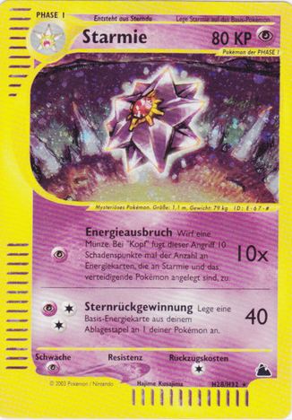 Starmie 30 — Skyridge (German Pokémon TCG card)