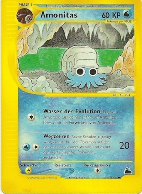 Amonitas 41 — Skyridge (German Pokémon TCG card)