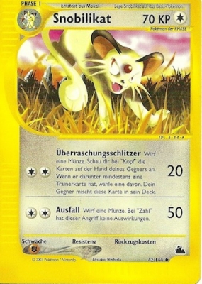 Snobilikat 42 — Skyridge (German Pokémon TCG card)