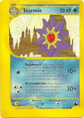 Starmie 44 — Skyridge (German Pokémon TCG card)