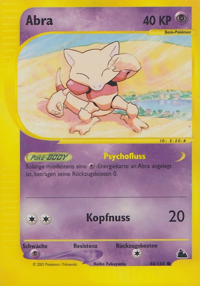 Abra 46 — Skyridge (German Pokémon TCG card)