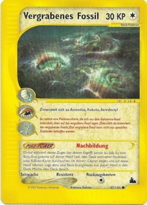 Vergrabenes Fossil 47 — Skyridge (German Pokémon TCG card)