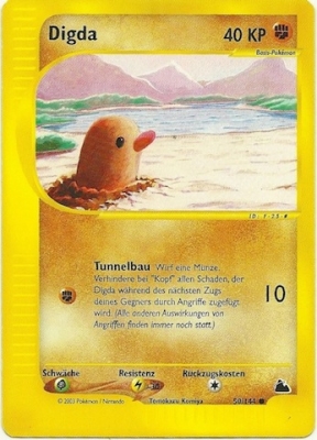 Digda 50 — Skyridge (German Pokémon TCG card)