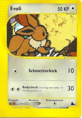 Evoli 54 — Skyridge (German Pokémon TCG card)