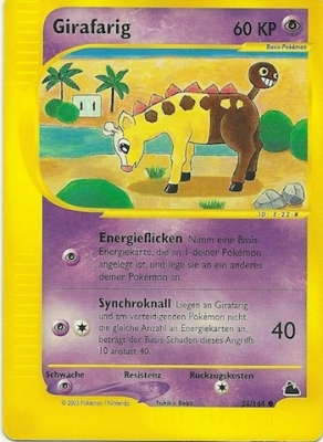 Girafarig 58 — Skyridge (German Pokémon TCG card)