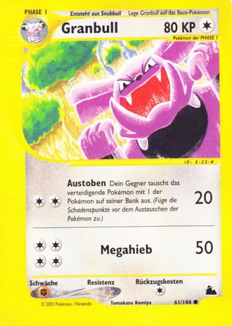 Granbull 61 — Skyridge (German Pokémon TCG card)